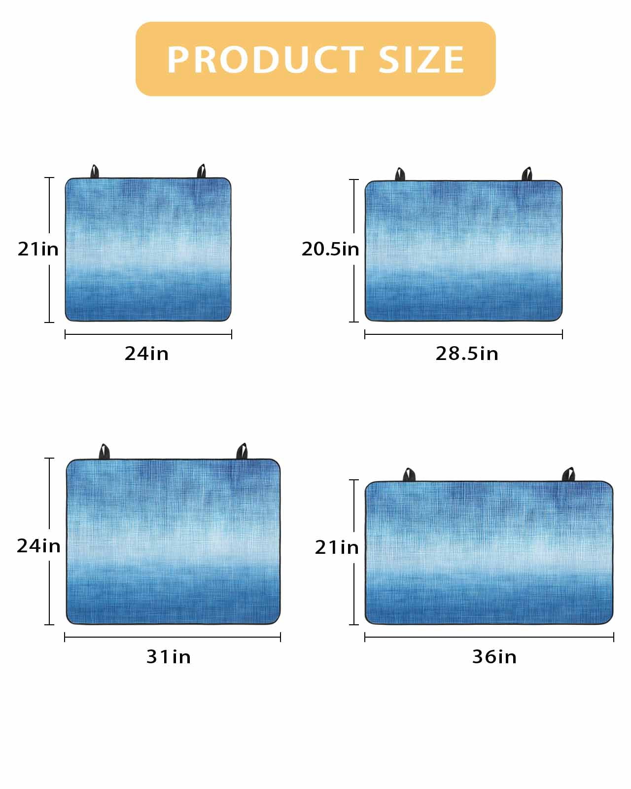 nqOlkjepod Large Induction Cooktop Protector Mat 31"x24", Blue Ombre Stove Top Covers for Electric Stove, Vintage Chic Gradient Abstract Texture Art Stove Burner Cover Mats, Glass Top Stove Cover