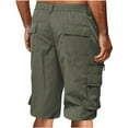 thumbnail image 3 of SNOWSONG Cargo Pants,Casual Pants Men's Casual Multi-Pocket Loose Straight Leg Shorts Work Shorts ,Mechanic Pants,Men Apparel Army Green L, 3 of 6