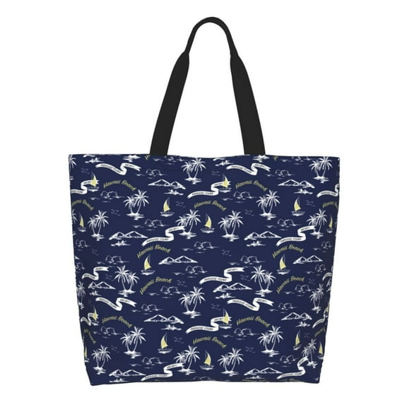 Easygdp Hawaiian Style Tote Bags for Women,Women Travel Shoulder Bags Handbags，Big Capacity Shopping Work Bag