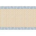 thumbnail image 6 of Casavani Brown Handblock Printed Cotton Dhurrie Square Living Room Carpet Outdoor Rug 5x5 feet, 6 of 7