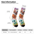 thumbnail image 5 of Super Kitties Adult Socks Casual Tube Socks Durable Comfort Calf Socks Soft Elastic Crew Socks White, 5 of 9