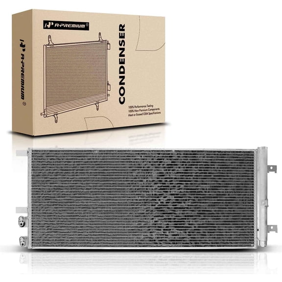 A-Premium Air Conditioning A/C Condenser Compatible with Chevrolet, GMC Models - Silverado 2500 3500 HD, Sierra 2500 3500 HD, 2020-2021 V8 6.6L, Replace# 30177, 30178, 84650609