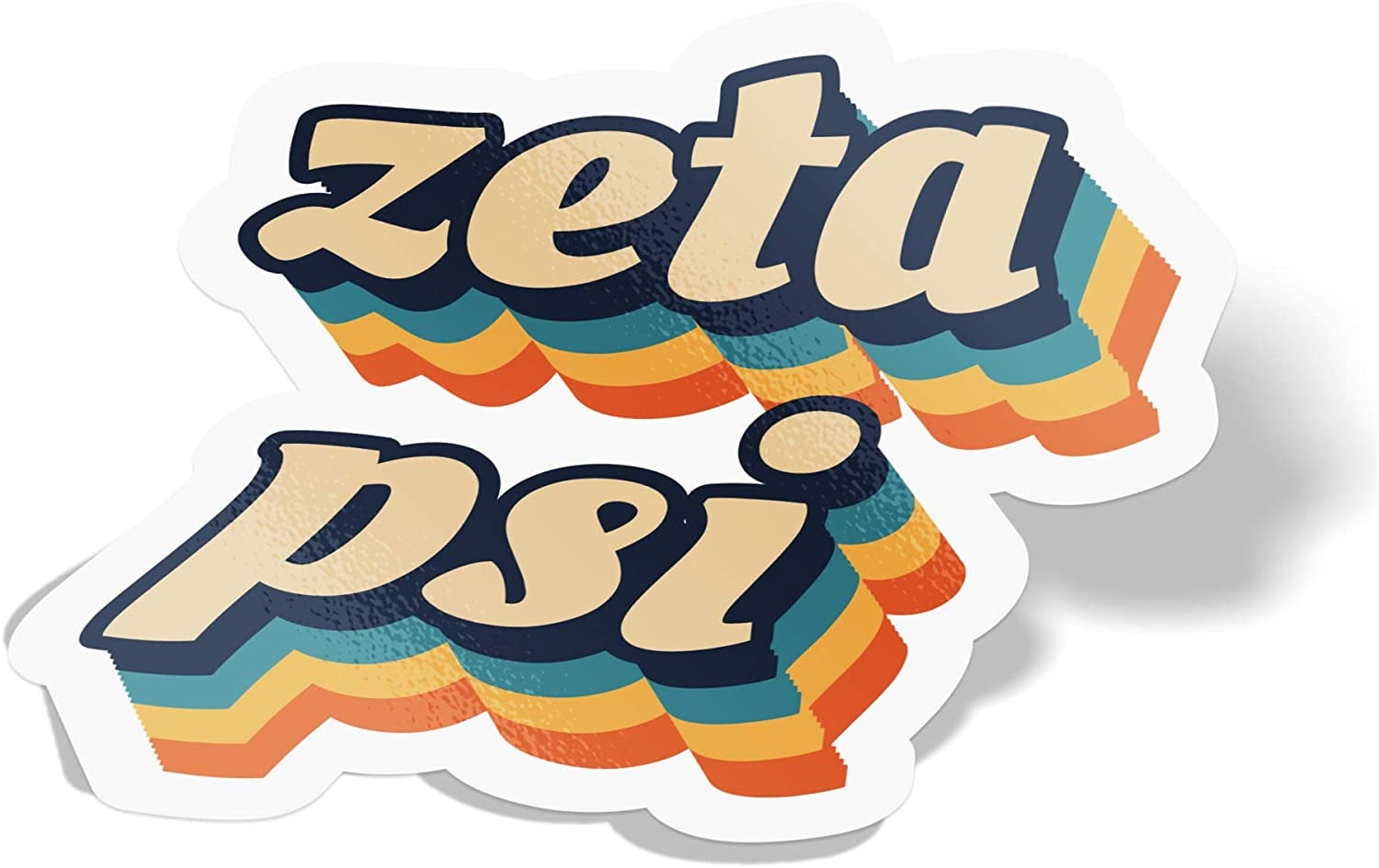 Zeta Psi 70's Letter Sticker Decal Greek Tall for Window Laptop