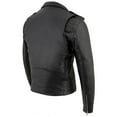 thumbnail image 6 of Milwaukee Leather LKM1781 Men's The Legend Classic Black Premium Leather Motorcycle Jacket w/ Quilted Liner X-Small, 6 of 9