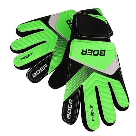 Full Finger Goalie Gloves Boys Girls Rubber Anti Slip Wrist Wrap Soccer Football Apparel Accessories For