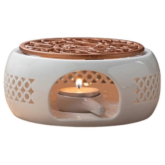 Ceramic Teapot Warmer Holder Base Tea Warmer Insulation Base Tea Coffee Water Warmer Candle Heating xi