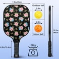 thumbnail image 3 of Pickleball Paddles Set,Pioneer Flower Floral Print Pattern Fiberglass Surface Pickleball Racket Set with 2 Indoor Outdoor Pickleball Balls and Pickleball Bag,Pickle-ball Equipment, 3 of 6