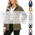 thumbnail image 4 of Winter Jackets for Women Plus Size Turndown Collar Long Sleeve Solid Color Waterproof Mesh Lining Windbreaker with Zipper Pockets for Hiking Camping Casual Outdoor Activities, 4 of 10