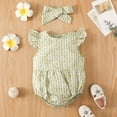 thumbnail image 2 of Siilsaa Romper Baby Girl Bodysuit Sleeveless Romper One-piece Jumpsuit Summer Clothes Set Green,80, 2 of 4