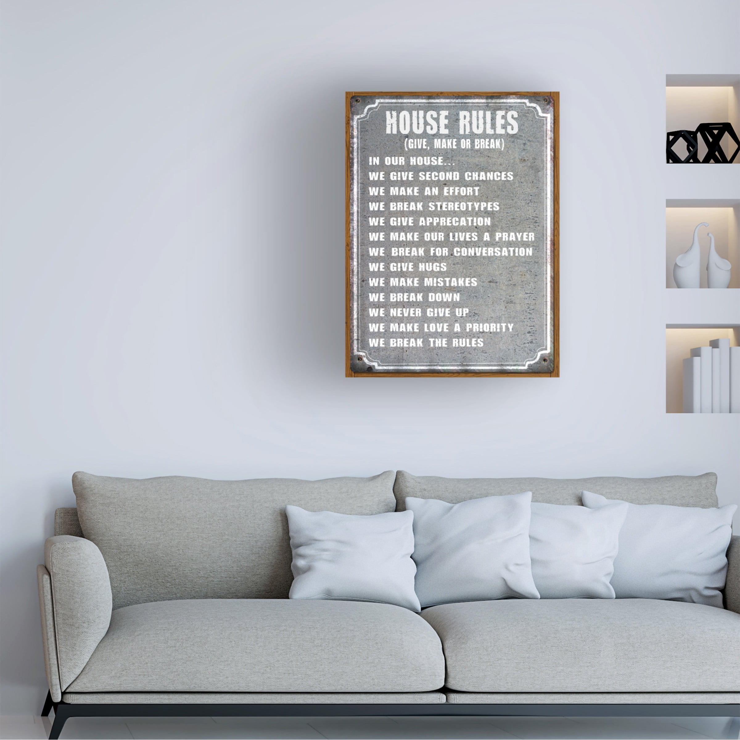 Trademark Fine Art 'House Rules' Canvas Art by ALI Chris