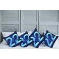 thumbnail image 2 of Ambesonne Blue Throw Pillow Cover 4 Pack, Happy Polygon Star, 16", Dark and Sky Blue, 2 of 5
