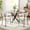 white 4PCS, variant on Katboc 36in Round Glass Dining Table and 2 Teddy Velvet Chairs Set, Modern Silver Aluminum Tray Black Legs, for Kitchen Dining Room, Black