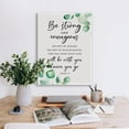 thumbnail image 5 of Bible Verse Joshua 1:9 Be Strong and Courageous Canvas Poster Inspirational Scripture Print Painting for Christian Home Office Wall Art Decoration 11.5 x 15 inch (Framed), 5 of 5