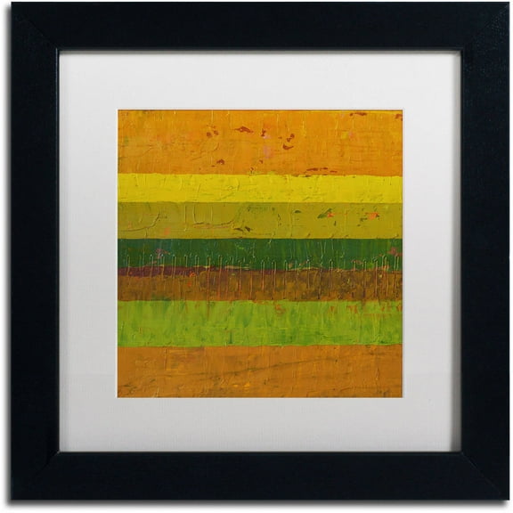 Trademark Fine Art "Purple Line" Canvas Art by Michelle Calkins, White Matte, Black Frame