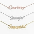 thumbnail image 2 of Personalized Planet Women's Sterling Silver Pave CZ Name Plaque Necklace, 2 of 2