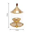 thumbnail image 4 of Akhand Jyot Decorative Brass Pooja Diya for Pooja & Other Religious Rituals (17 x 11 Cm), 4 of 5