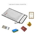 thumbnail image 3 of Fireproof Document Bag Silicone Coated Fire Resistant Money File Folder Holder Organizer Storage for Office Home Bank Cards Passport Valuables Jewlry Cash, 3 of 6