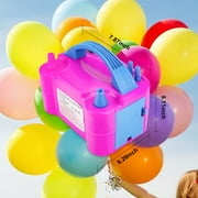 Techshare 600W Dual Nozzle Electric Balloon Pump with 2 Inflator Tips, Red, 8 x 5 x 6