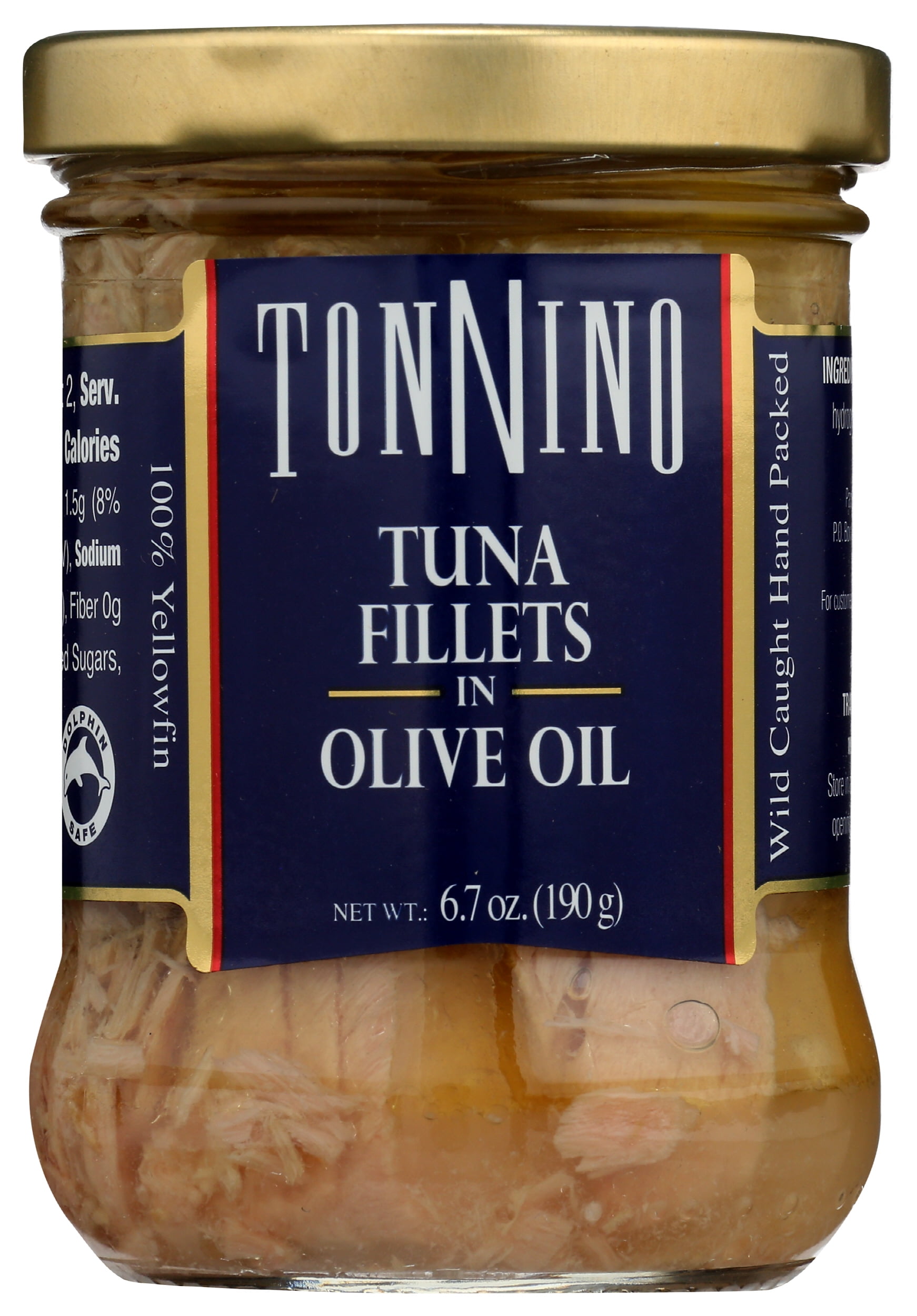 Tonnino Tuna Fillets in Olive Oil, 6.7 oz Jar