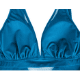 thumbnail image 6 of Hilor Women's One Piece Swimsuit Plunge V Neck Monokini Sexy Low Back Mesh Swimwear Bathing Suits, 6 of 8