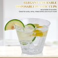 thumbnail image 3 of FOCUSLINE 100 Pack Silver Glitter Plastic Cups 9 oz Clear Plastic Cups Tumblers, Fancy Disposable Hard Plastic Cups with Silver Glitter for Wedding Cups Elegant Party Cups, 3 of 9