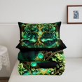 thumbnail image 5 of Homewish Astrology Tree Of Life Twin Comforter Sets,Nature Boho Aesthetic Bedding Set,Green Gold,Black Reversible,2pcs,1 Comforter and 1 Pillowcase, 5 of 7