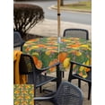 thumbnail image 6 of Square Outdoor Tablecloth with Umbrella Hole Orange Lemons Outside Table Cloth Waterproof Patio Table Cover Summer Botanical Elegant Pastoral Watercolor Zipper Tablecloths for Picnic 54x54 Inch, 6 of 8