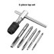 thumbnail image 1 of Juego de 6 machos de roscar, llave inglesa, herramienta de roscado, destornillador M3-M8, soporte para machos de roscar, herramienta manual, tapón métrico de rosca, machos de roscar, 1 of 5