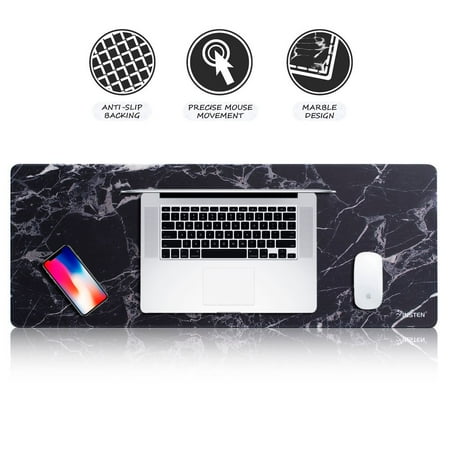 Marble Large Mouse Pad by Insten Marble Design Extended Large Gaming Mouse Pad Long Mat (Size: 31