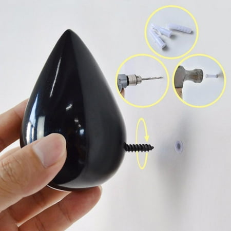 Cars Decorative Wall Hook - Topeakmart Decorative Wall Hook Water Drop Shape Resin Hat Umbrella Holder Home