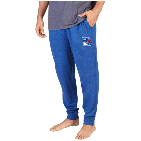 Men's Concepts Sport Blue New York Rangers Mainstream Cuffed Terry Pants