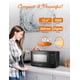 thumbnail image 4 of COMMERCIAL CHEF Microondas de 1.3 pies cúbicos con 10 niveles de potencia, microondas con cerradura de puerta con botón, microondas de encimera de 1000 W con temporizador y controles digitales, negro, 4 of 5