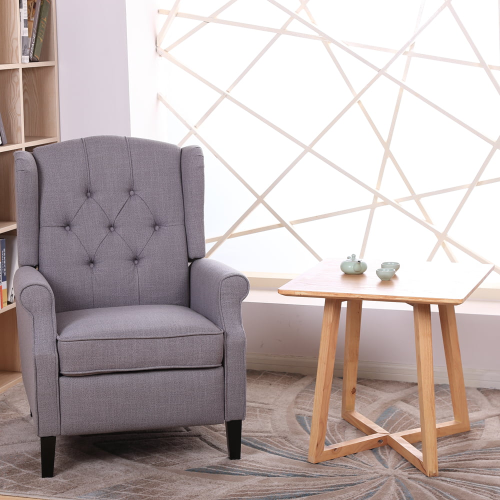 Hommoo Recliner Sofa, Modern Accent Fabric Chair Single Recliner Sofa