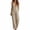 *Khaki, variant on VBVC Women's Cotton-Linen Sleeveless Jumpsuit,Ruffle Trim Button Down Romper For Women,Ladies V-Neck Wide Leg Vacation Outfit with Pockets,Khaki,S-3XL