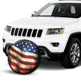 thumbnail image 2 of KAKALAD Vintage American Flag 02 Spare Tire Cover Universal Vehicle Accessories Buckle Car Tools 15”in, 2 of 6