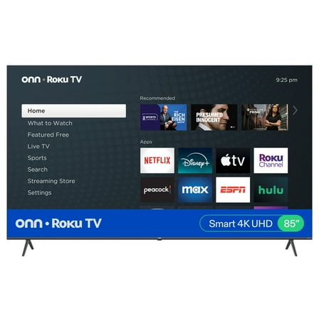onn 85” Class 4K UHD Roku Smart Television, 100150805