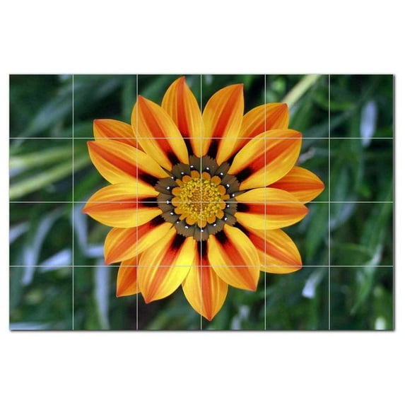 Flowers Ceramic Tile Mural Kitchen Backsplash Bathroom Shower, 402257-XL64