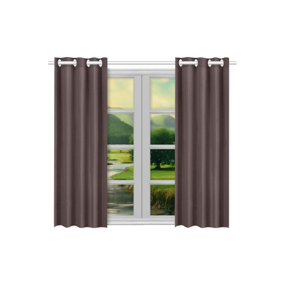 YUSDECOR Brown Window Curtains Kitchen Curtain Room ... on {keyword}