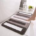 thumbnail image 3 of Alfombra de baño antideslizante, alfombra de cocina, alfombra de baño esponjosa, alfombra de ducha de microfibra suave, secado rápido, absorbente de agua, lavable a máquina-50 x 80 cm (rojo y blanco) Sailing Electrónica, 3 of 4