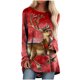 thumbnail image 1 of Camisas informales de manga larga para mujer, jersey, túnica suelta, blusa con cuello redondo y estampado navideño Fridja FKASFK3158, 1 of 8