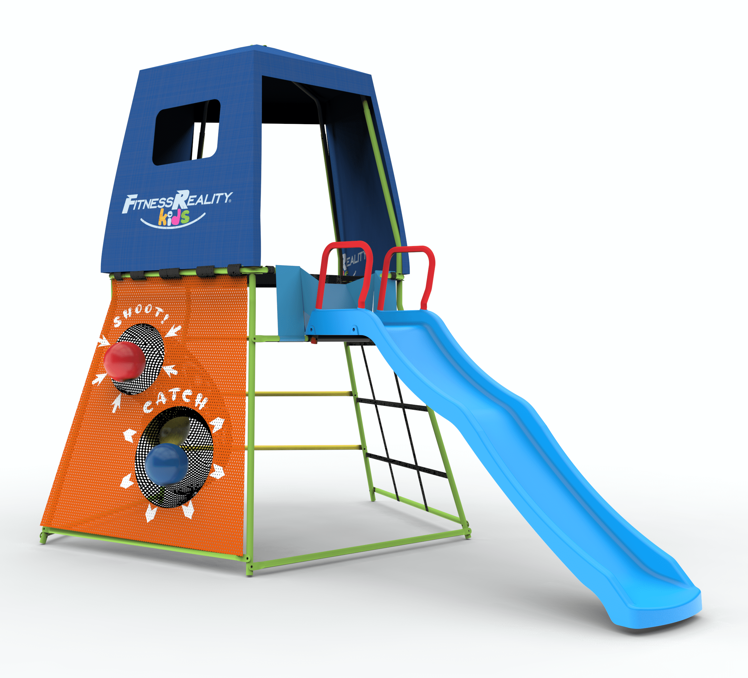 Fitness Reality Kids Climbing Tower with Play Tent, Slide Shoot-N-Loop  Sport Goal Type Soccer Goal - Walmart.com