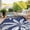 Blue, variant on Waterproof Outdoor Rug – Reversible Modern Plastic Straw Mat for Patio, Camping, RV, Backyard, Deck, Picnic, Beach – UV-Resistant, Easy Clean
