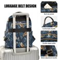thumbnail image 3 of FORMRS Mini Backpack Purse for Women Quilted Travel Daypack Casual Shoulder Bag, Blue Cartoon Owl Pattern, 3 of 7