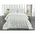thumbnail image 3 of Ambesonne Cartoon Quilted Bedspread Set 3 Pcs, Footprints Pattern Artwork, King Size, Multicolor, 3 of 5