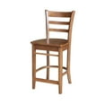 thumbnail image 3 of International Concepts Solid Wood Emily Ladder Back Counter Height Stool - 24" Seat Height - Distressed Oak, 3 of 11