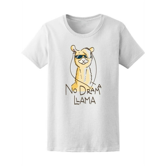 No Drama Cool Llama T-Shirt Women -Image by Shutterstock, Female XX-Large