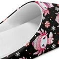 thumbnail image 5 of Chririnla Cute Axolotl Snowflake Indoor House Slippers Anti-slip Non-slip Close Toe Rubber Sole Comfortable Sole Lightweight Easy On Slippers, 5 of 7