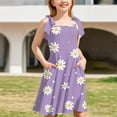 thumbnail image 5 of LTTVQM Summer Dress for Girls 12-13 Casual Graphic Sleeveless Spaghetti Strap Dress Cute Sundresses Fashion Church Dress with pockets Light Purple 12-13, 5 of 5