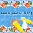 thumbnail image 5 of 1pc Blue 54" x 108" Rectangular Blue Gingerbread Man Christmas Tablecloth - Washable and Stain Resistant - for Christmas, New Year, Birthday Party, Home Table Decor, 5 of 5