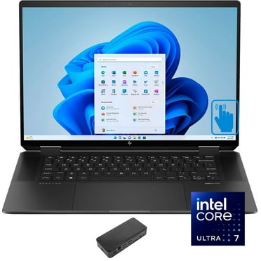 HP Spectre x360 Home/Business 2-in-1 Laptop (Intel Ultra 7-155H 16-Core, 16.0in 120 Hz Touch 2.8K (2880x1800), GeForce RTX 4050, 32GB LPDDR5X 7466MHz RAM, 1TB SSD, Win 11 Home) with USB-C Dock